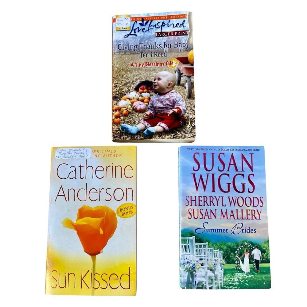 Love and Romance Novels Paperback Book Bundles Set of 3 Book Sale